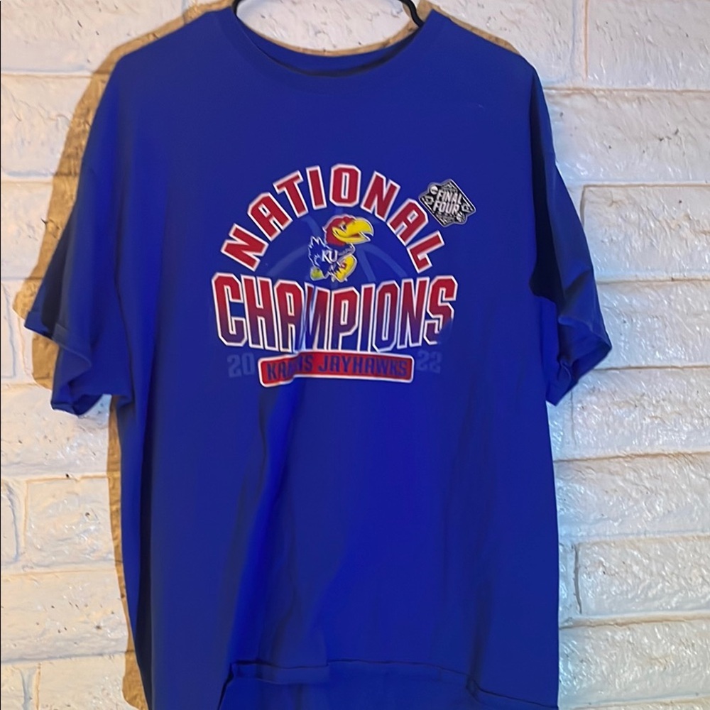 Blue 84 Kansas Kayhawks 2022 National Champions T-Shirt